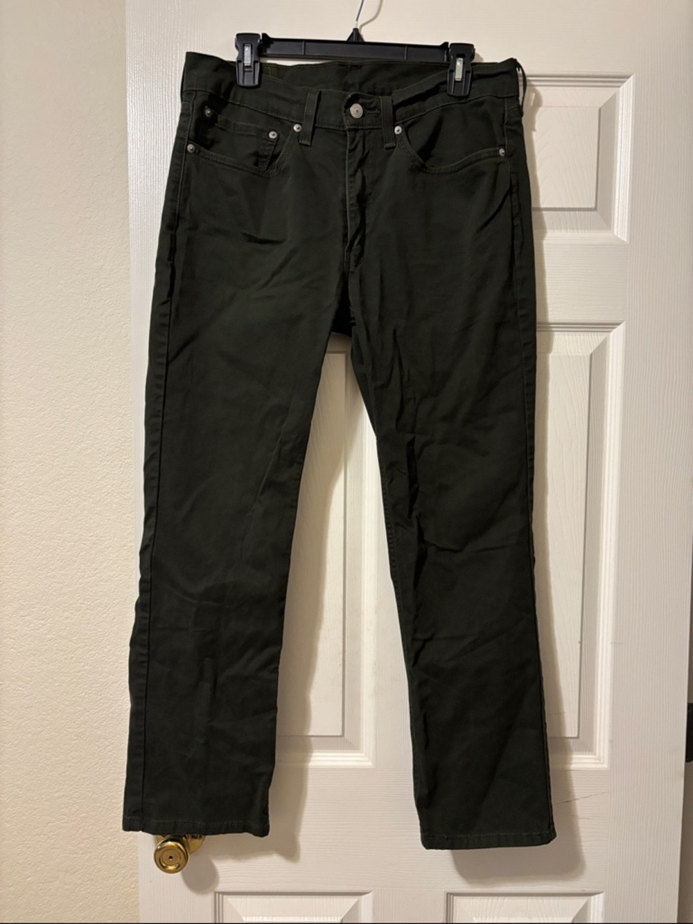Levi’s Dark Olive Green Straight-Leg Pants